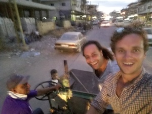 when we got back to Nahr al Bared we hitched a ride on a wee tractor, as you do